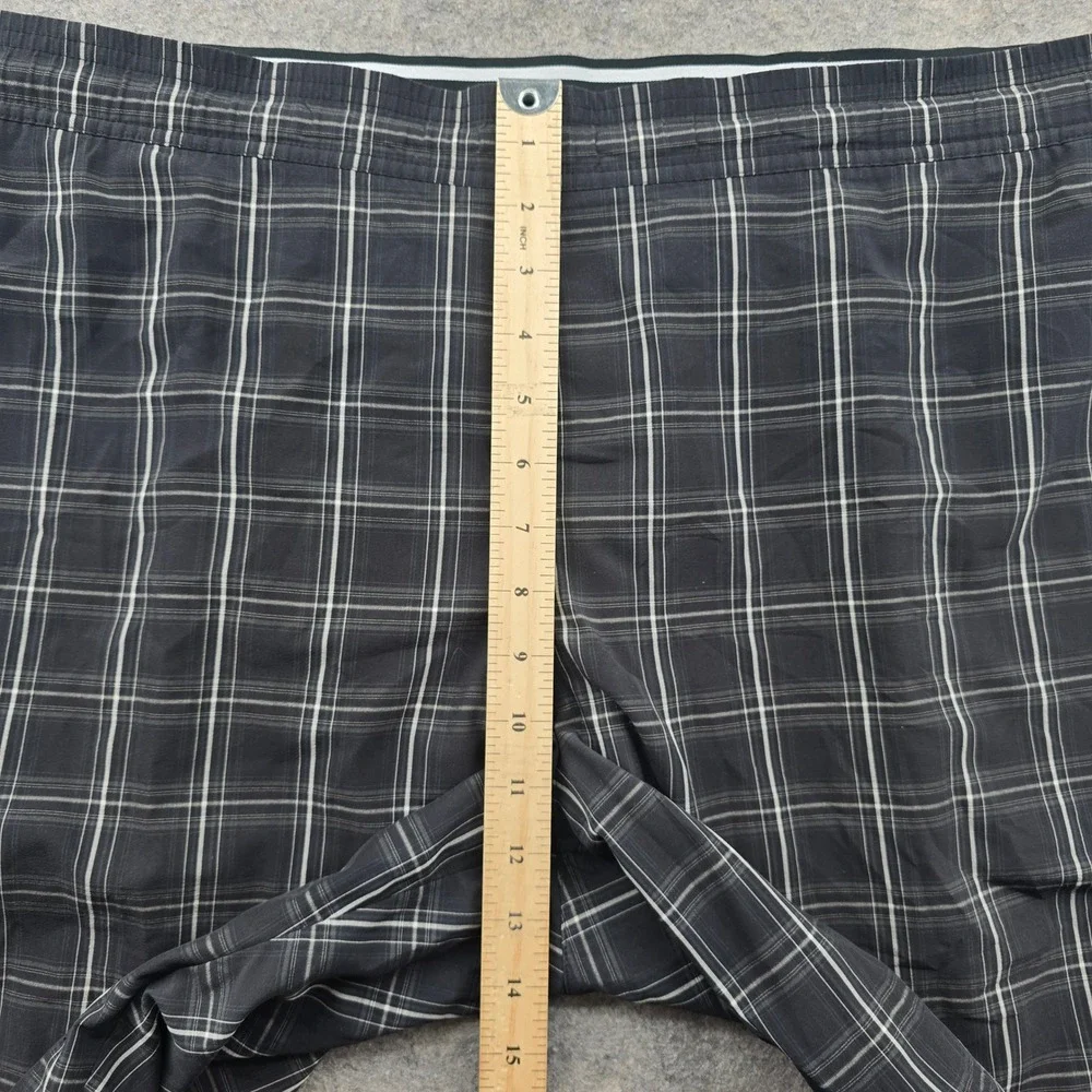 Adidas Plaid Athletic Performance Golf Shorts Men XL Black Climalite Train 10.5